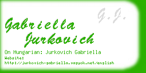 gabriella jurkovich business card